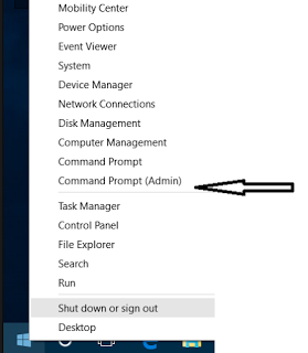 Windows + X key in windows 10