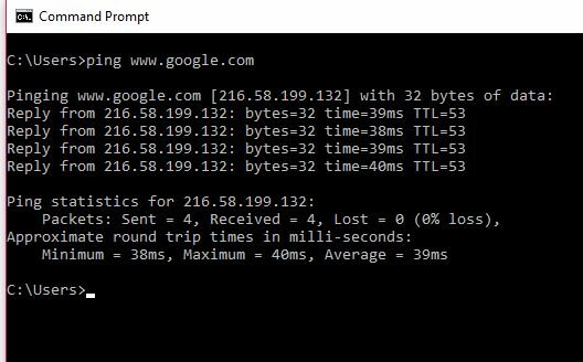 What is PING command in Hindi
