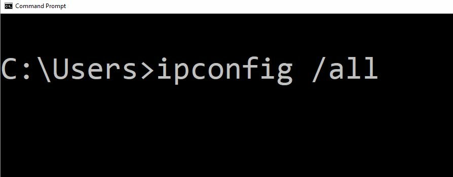 how to find my ip address using cmd