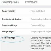 How to Remove facebook page